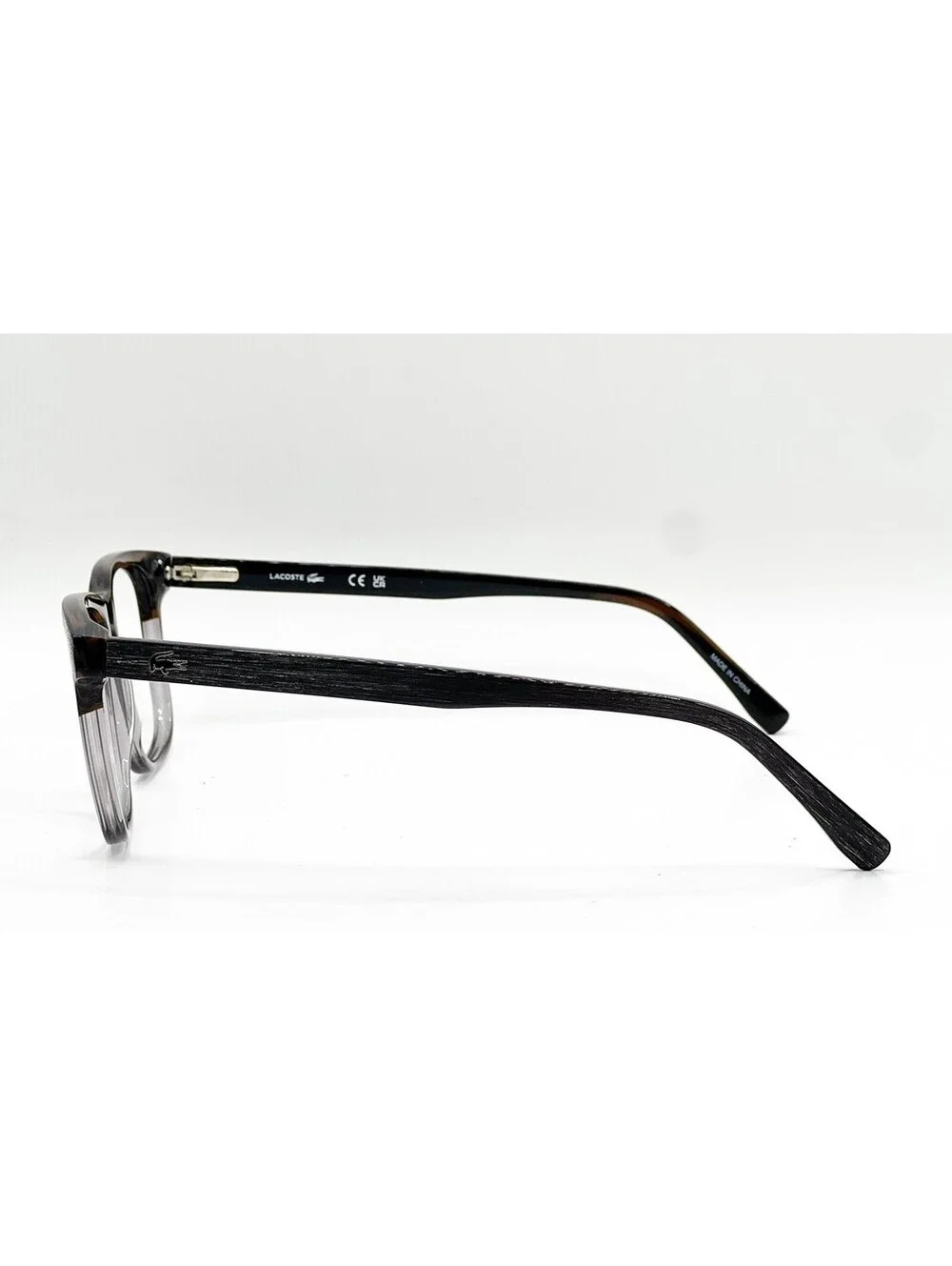 Lacoste L2849 035 Transparent Grey/Wood Authentic Eyeglass Frames 54-17